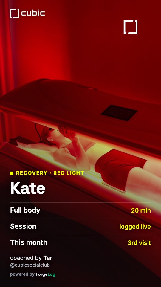 CUBIC branded win card — recovery session