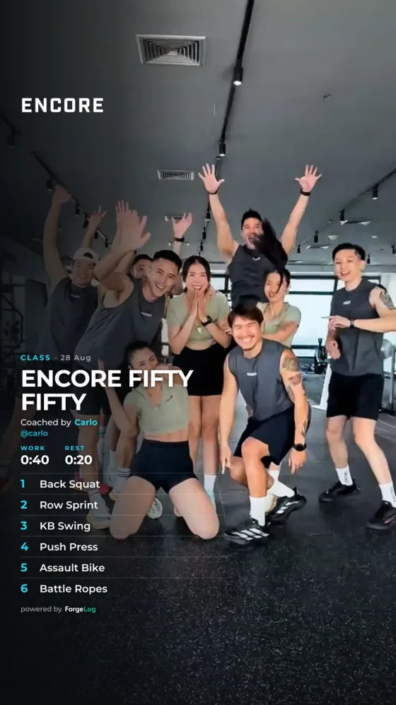 Encore Fifty Fifty as a member's post, the coach credited